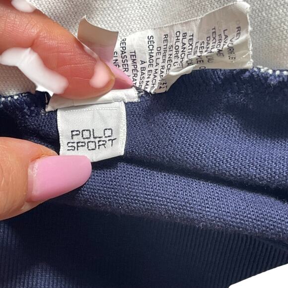 VTG Polo Sport Ralph Lauren Track Jacket Men Sz XL Blue USA 2 Big Pony Preppy - Picture 12 of 12